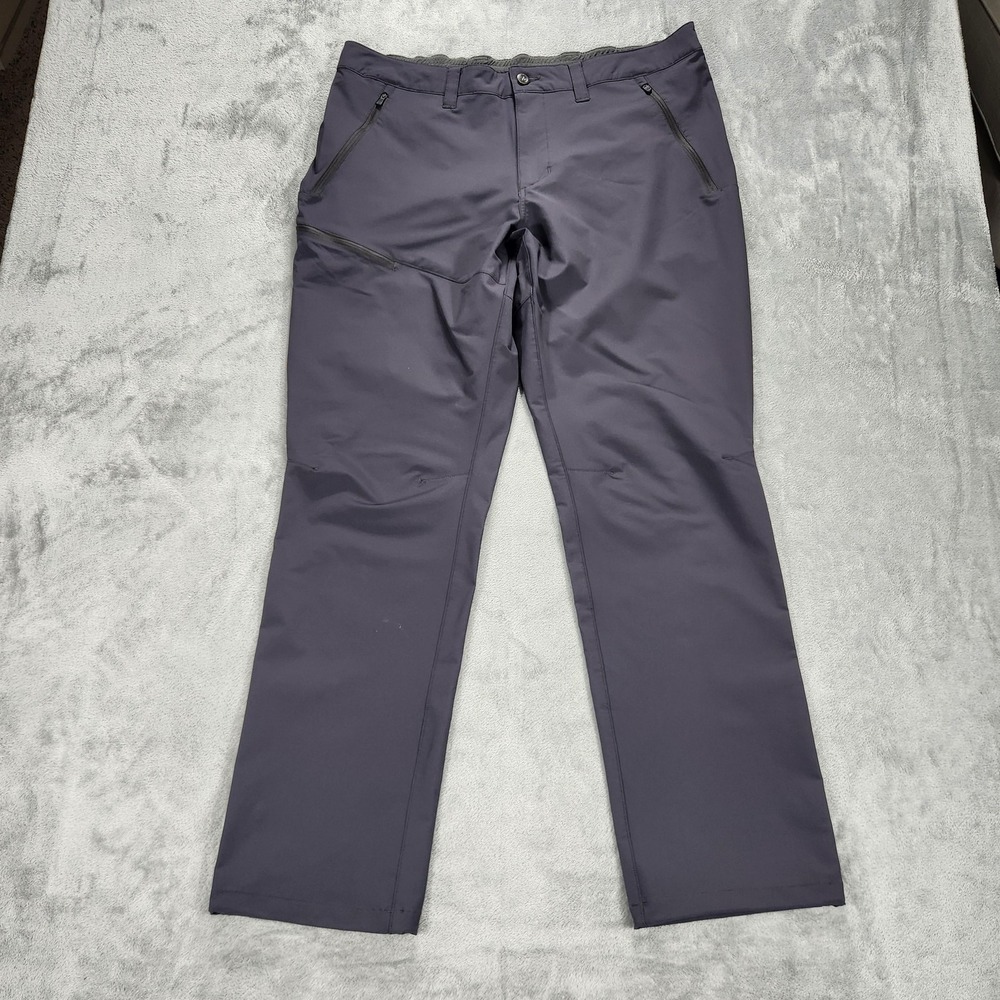 Fjallraven Pants Mens 40x32 Gray Abisko Trail Stretch Hiking Zip Pockets‎